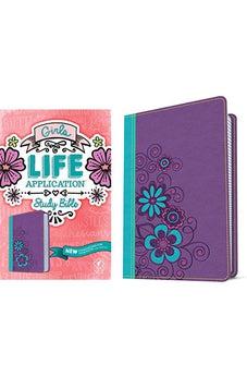 NLT Girls Life Application Study Bible, TuTone (LeatherLike, Purple/Teal)