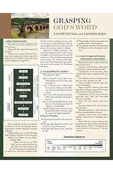 Grasping God's Word Laminated Sheet (Zondervan Get an A! Study Guides)