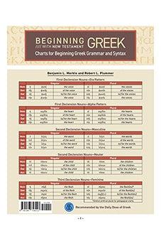 Charts for Beginning Greek Grammar and Syntax: A Quick Reference Guide to Beginning with New Testament Greek