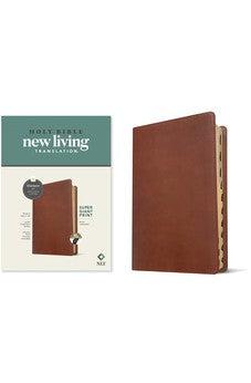 NLT Super Giant Print Bible, Filament Enabled Edition (Red Letter, LeatherLike, Brown, Indexed)