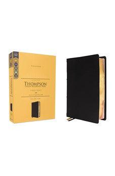 KJV Thompson Chain-Reference Bible, Large Print, Genuine Leather, Cowhide, Black, Art Gilded Edges, Red Letter, Comfort Print - Biblestore.com
