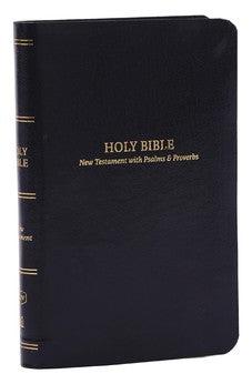KJV Pocket New Testament with Psalms and Proverbs, Black Leatherflex, Red Letter