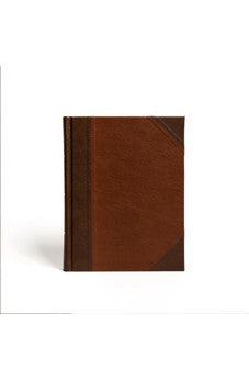 CSB Notetaking Bible, Large Print Edition, Brown/Tan LeatherTouch Over Board, Black Letter, Wide Margins, Journaling Space, Single-Column, Reading Plan, Easy-to-Read Bible Serif Type