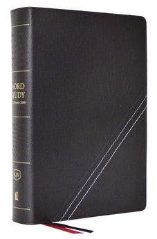 KJV Word Study Reference Bible, Bonded Leather, Black, Red Letter, Thumb Indexed