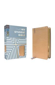 NIV Student Bible, Personal Size, Leathersoft, Tan
