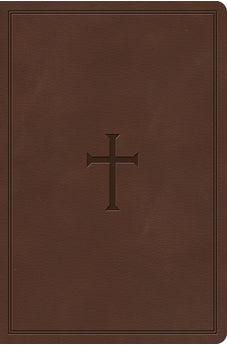 CSB Giant Print Reference Bible, Brown LeatherTouch, Indexed, Red Letter, Full-Color Maps, Easy-to-Read Bible Serif Type