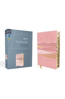 NIV Thinline Bible, Leathersoft, Pink, Red Letter, Thumb Indexed, Comfort Print