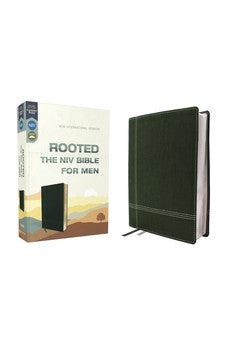 NIV Rooted Bible for Men, Leathersoft, Green, Thumb Indexed