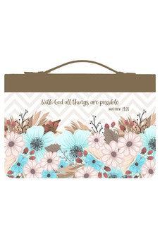 Matt 19:26 Bible Cover Brown XL (22715XL)