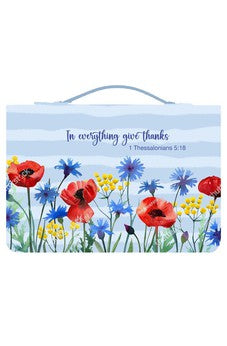 In Everything Give Thanks Bible Cover Blue XL (22722XL)