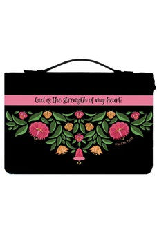God is the Strength Bible Cover Black XL (22746XL)