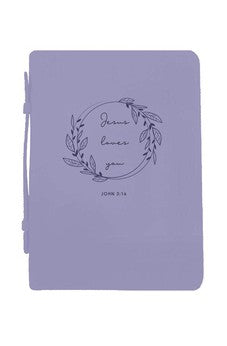 Jesus Loves You Bible Cover Violet XL (24627XL)