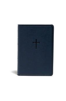 KJV Everyday Study Bible Navy Cross LeatherTouch