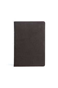 KJV Large Print Thinline Bible, Holman Handcrafted Collection, Brown Premium Goatskin, Red Letter, Pure Cambridge Text, Presentation Page, Full-Color Maps, Easy-to-Read Bible MCM Type