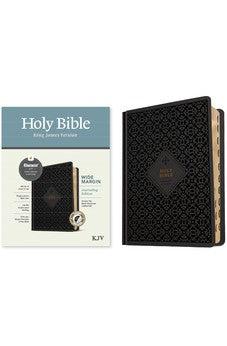 KJV Wide Margin Bible, Filament-Enabled Edition (Hardcover LeatherLike, Ornate Tile Black, Indexed, Red Letter)