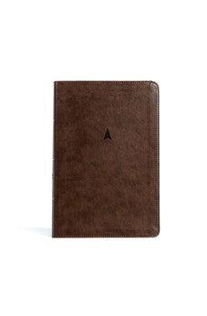 CSB Personal Size Giant Print Bible, Brown LeatherTouch, Red Letter, Presentation Page, Footnotes, Full-Color Maps, Easy-to-Read Bible Serif Type - Biblestore.com