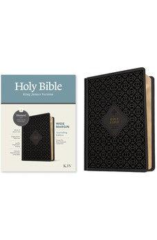 KJV Wide Margin Bible, Filament-Enabled Edition (Hardcover LeatherLike, Ornate Tile Black, Red Letter)