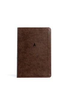 CSB Personal Size Giant Print Bible, Brown LeatherTouch, Indexed, Red Letter, Presentation Page, Footnotes, Full-Color Maps, Easy-to-Read Bible Serif Type