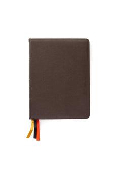 CSB Verse-by-Verse Reference Bible, Holman Handcrafted Collection, Brown Premium Goatskin
