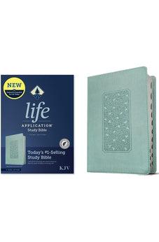 KJV Life Application Study Bible, Third Edition (Red Letter, LeatherLike, Floral Frame Teal, Indexed)