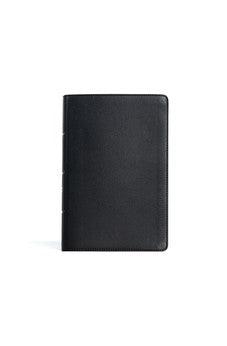 CSB Personal Size Giant Print Bible, Black Genuine Leather, Indexed, Red Letter, Presentation Page, Footnotes, Full-Color Maps, Easy-to-Read Bible Serif Type