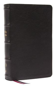 KJV Personal Size Large Print Single-Column Reference Bible, Genuine Leather, Black, Red Letter, Thumb Indexed, Comfort Print