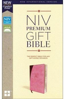 NIV, Premium Gift Bible, Leathersoft, Pink/Brown, Red Letter Edition, Comfort Print 9780310094012