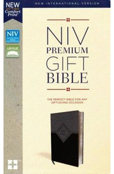 NIV, Premium Gift Bible, Leathersoft, Black/Gray, Red Letter Edition, Comfort Print