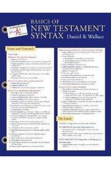 New Testament Greek Syntax Laminated Sheet 9780310292081