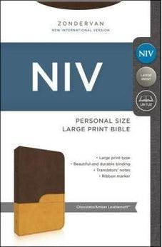 Image of NIV Large Print, Chocolate/Amber Soft Leather 9780310429401
