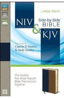 NIV/KJV Parallel Bible, Large Print, Leathersoft Navy/Tan 9780310439349