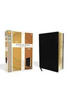 KJV, Amplified, Parallel Bible, Large Print, Bonded Leather, Black, Red Letter Edition