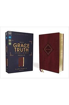 NIV Grace and Truth Study Bible, Personal Size, Leathersoft, Burgundy, Red Letter, Comfort Print