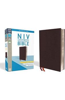NIV, Thinline Bible, Giant Print, Bonded Leather, Burgundy, Red Letter Edition, Comfort Print 9780310448624