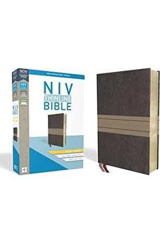 NIV, Thinline Bible, Giant Print, Leathersoft, Brown/Tan, Red Letter Edition, Comfort Print 9780310448648
