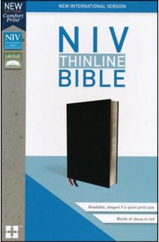 NIV Thinline Bible, Bonded Leather, Black, Red Letter Edition, Comfort Print 9780310448761
