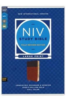 NIV Large-Print Study Bible, Fully Revised Edition, Comfort Print, soft leather-look, brown (indexed, red letter) 9780310449195