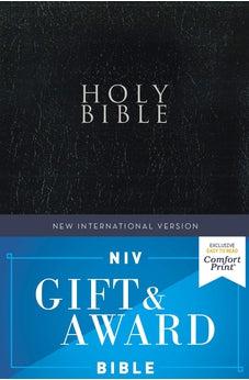 NIV, Gift and Award Bible, Leather-Look, Black, Red Letter Edition, Comfort Print 9780310450375