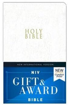 NIV Gift and Award Bible, Leather-Look, White, Red Letter Edition