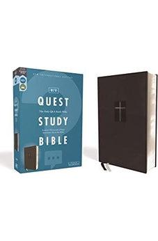 NIV, Quest Study Bible, Leathersoft, Black, Comfort Print 9780310450825
