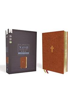 NASB, Thinline Bible, Large Print, Leathersoft, Brown, Red Letter Edition, 1995 Text, Comfort Print 9780310451020