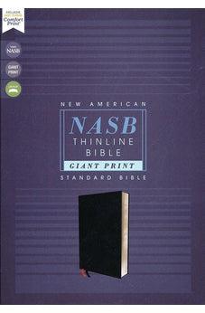 NASB Thinline Bible, Giant Print, Bonded Leather, Black, Red Letter, 1995 Text