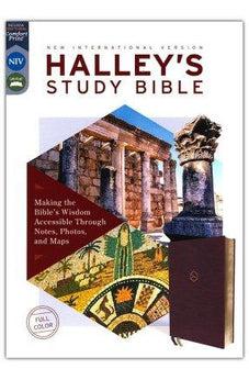NIV Halley's Study Bible, Comfort Print, Leathersoft, Burgundy