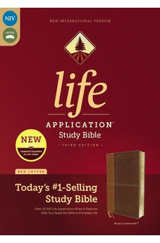 NIV, Life Application Study Bible, Third Edition, Leathersoft, Brown, Red Letter Edition