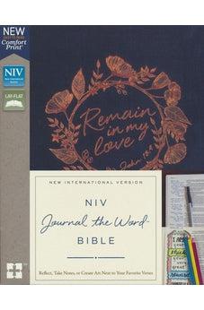 NIV Journal the Word Bible, Cloth over Board, Navy, Red Letter Edition, Comfort Print