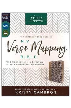 NIV Verse Mapping Bible, Leathersoft, Navy Floral, Comfort Print