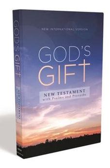 NIV God's Gift New Testament with Psalms and Proverbs Comfort Print Pocket-Sized Paperback 9780310454915