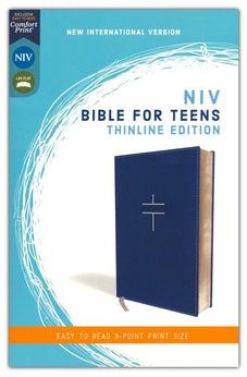 NIV Thinline Bible for Teens Comfort Print soft leather-look blue (red letter)