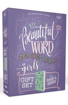NIV Beautiful Word Coloring Bible for Girls Gift Set soft leather-look over board teal