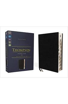 NIV Thompson Chain-Reference Bible, Handy Size, European Bonded Leather, Black, Thumb Indexed, Red Letter, Comfort Print